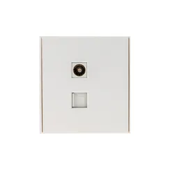 Розетка TV+RJ45 Cat 6 KRANZ Miele Strong Жемчуг KR-78-0722-4