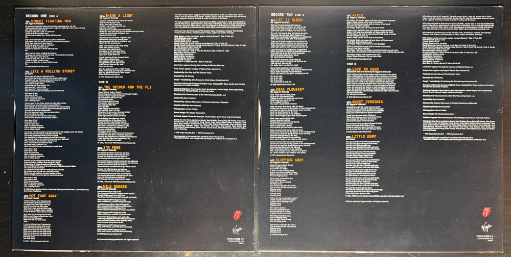 The Rolling Stones – Stripped 2LP (Европа 1995г.) Т