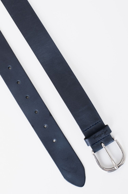 Ремень взрослый MUSTANG Leather belt in 35 mm with buckle in polished silver(Leather in a light pull-up look with vintage ch