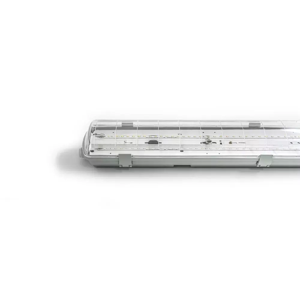 Светильник LED ДСП Айсберг 58W-7250Лм IP65 4000К прозрачн. с БАП 3ч 1262x124x85мм vs102-58-tr-4k-li3h