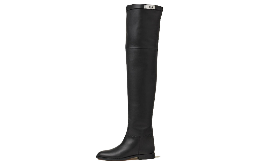 HERMES Over the knee Boots Women"s Black