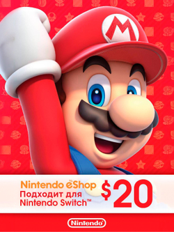 Карта оплаты Nintendo eShop 20 USD USA [Цифровая версия]