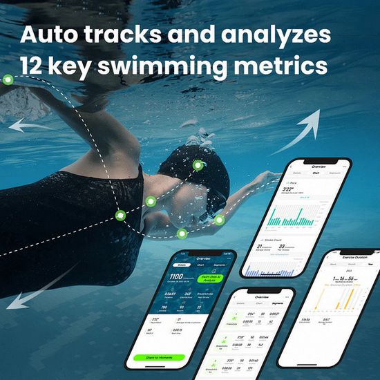 Очки для плавания Holoswim 2 Go AR Smart Swim Goggles (Black)