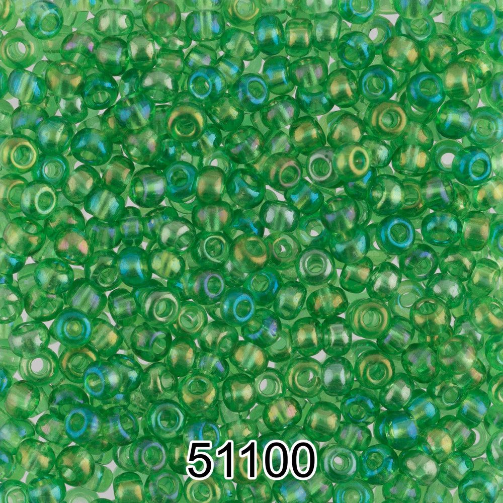 Бисер Preciosa 10/0 (2.3 мм), 500 г, 51100 (Ф536) зеленый