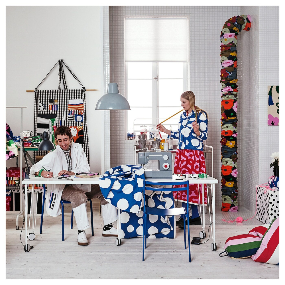 IKEA JÄTTEVÄDD (ИКЕА ЙЭТТЕВЭДД) — Ткань с отделкой, разноцветная, 150x300 см, фото 5