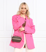 кожаная сумка через плечо 2в1 jet set logo Michael Kors - коричневый(32R3GJ6C4L)