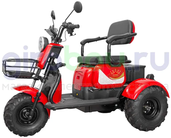 Электротрицикл IKINGI SIBTRIKE T3 Pro MAX 1000W (60V/30Ah) - Красный фото №4