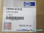 Фильтр воздушный, элемент, L- 35 см / AIR FILTER ELEMENT АРТ: 10000-51238