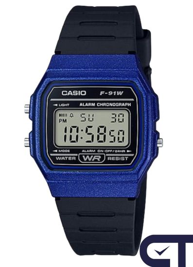 Casio F-91WM-2A — мужские цифровые часы с микроподсветкой