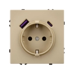 Механизм розетки с USB зарядкой SCT-NOBE-MUAC-SFPL-GD (230V, 16A) (Arlight, -)