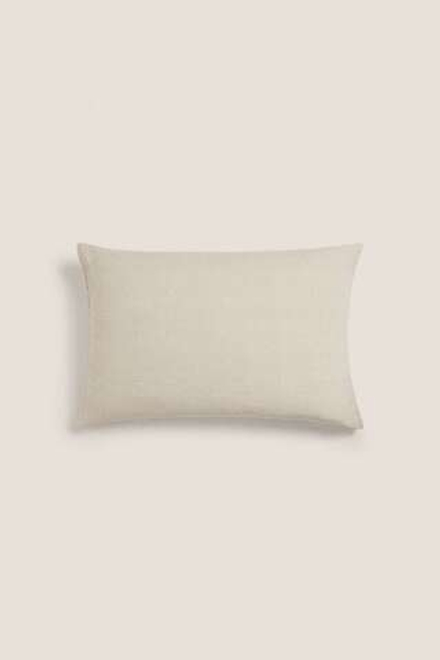 ZARA HOME ЛЬНЯНОЙ ЧЕХОЛ ДЛЯ ДЕКОРАТИВНОЙ ПОДУШКИ, ПЕСОЧНЫЙ