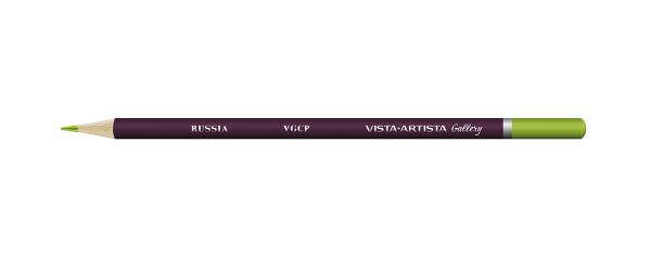 Карандаш цветной художественный заточенный, 6 шт, 609 я.зеленый (Bright green), Vista-Artista Gallery VGCP