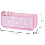 Пенал мягкий ЮНЛАНДИЯ, 2 отделения, полиэстер, Bunnies, розовый, 21х9х6 см, 272346