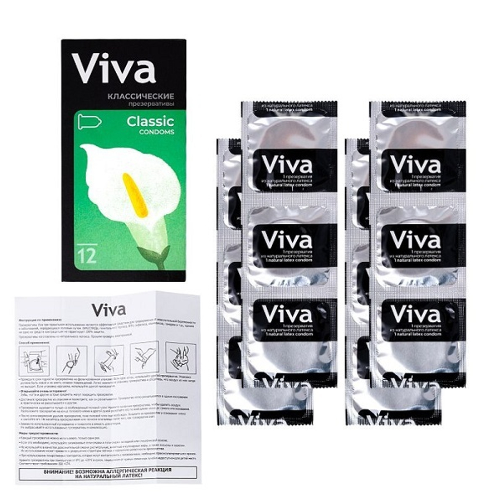 Классические презервативы VIVA Classic 12шт