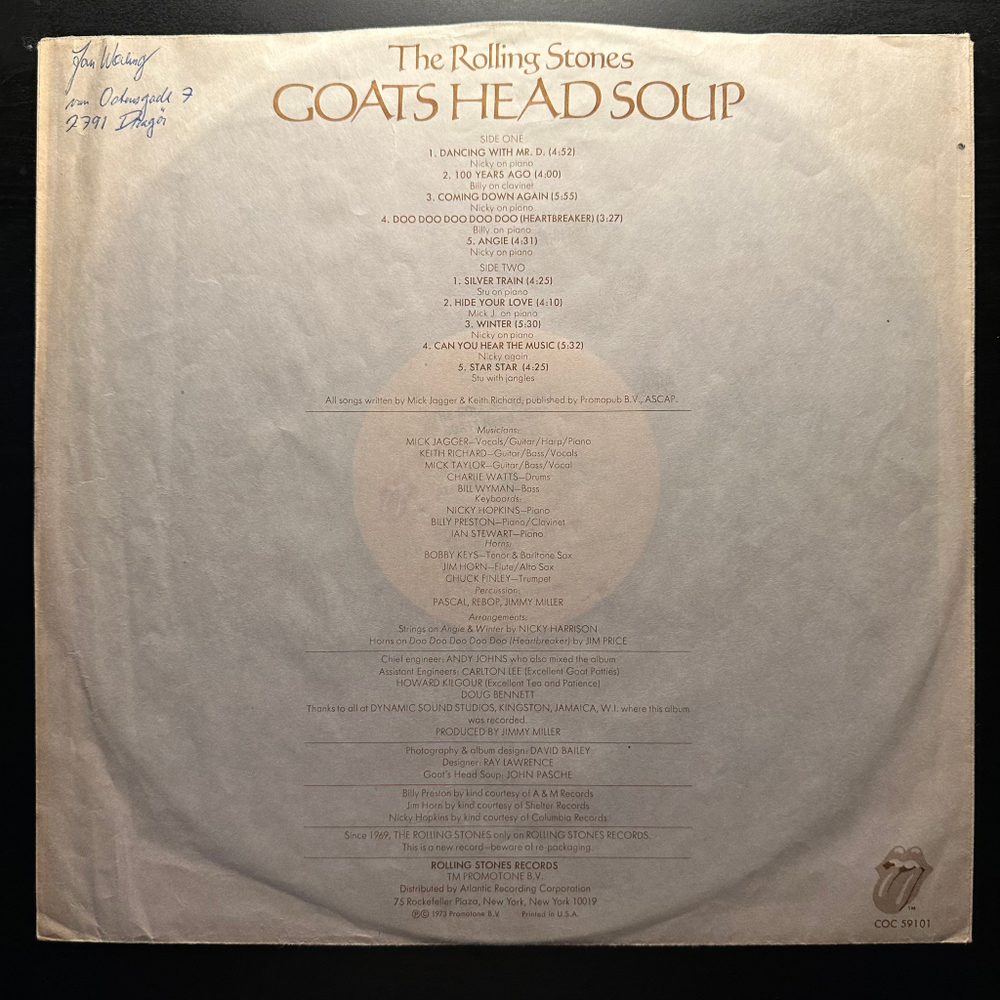 The Rolling Stones - Goats Head Soup (США 1973г.)