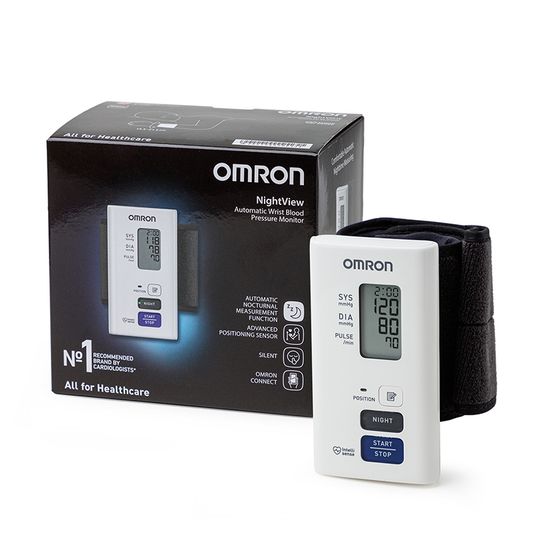 Тонометр Omron автоматический на запястье NightView, HEM-9601T-E3