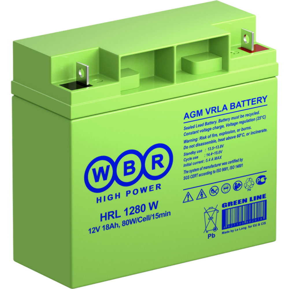Аккумулятор WBR HRL1280W ( 22Ач / 12В ) AGM