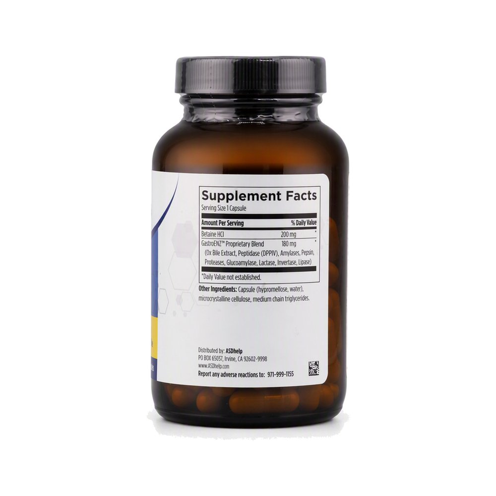 Digestive enzymes with HCI + Ox bile 90 capsules
