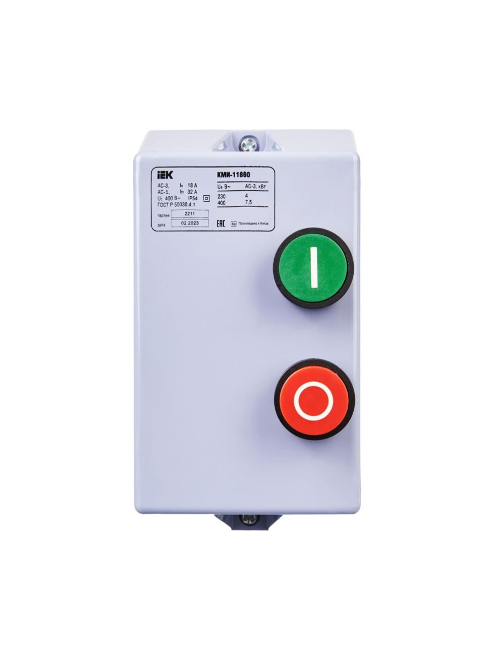 Контактор КМИ-11860 18А 380В/АС3 IP54 KARAT IEK KKM16-018-380-00