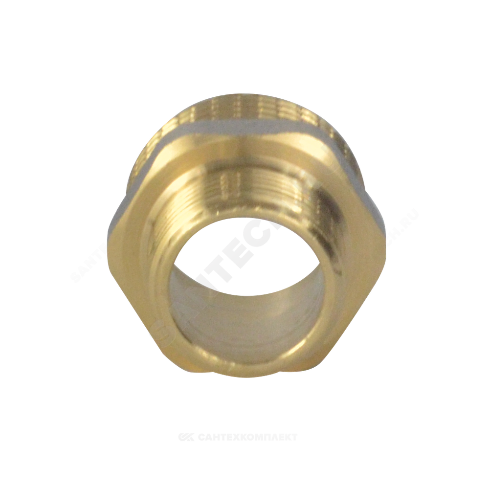 Ниппель латунь никель переходной Ду 40х25 (1 1/2"х1") НР 9023 ГОСТ 32585-2013 Aquasfera 9023-10