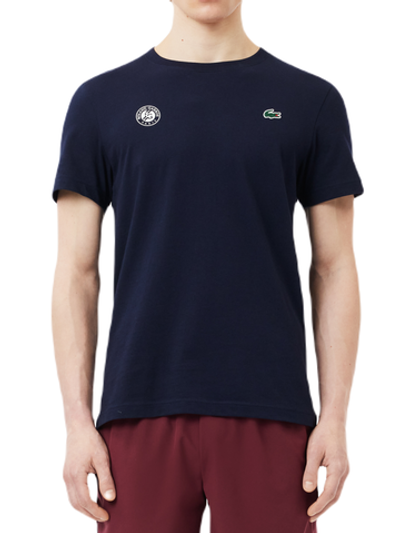 Теннисная футболка Lacoste Ultra-Dry Sport Roland Garros Edition - midnight blue