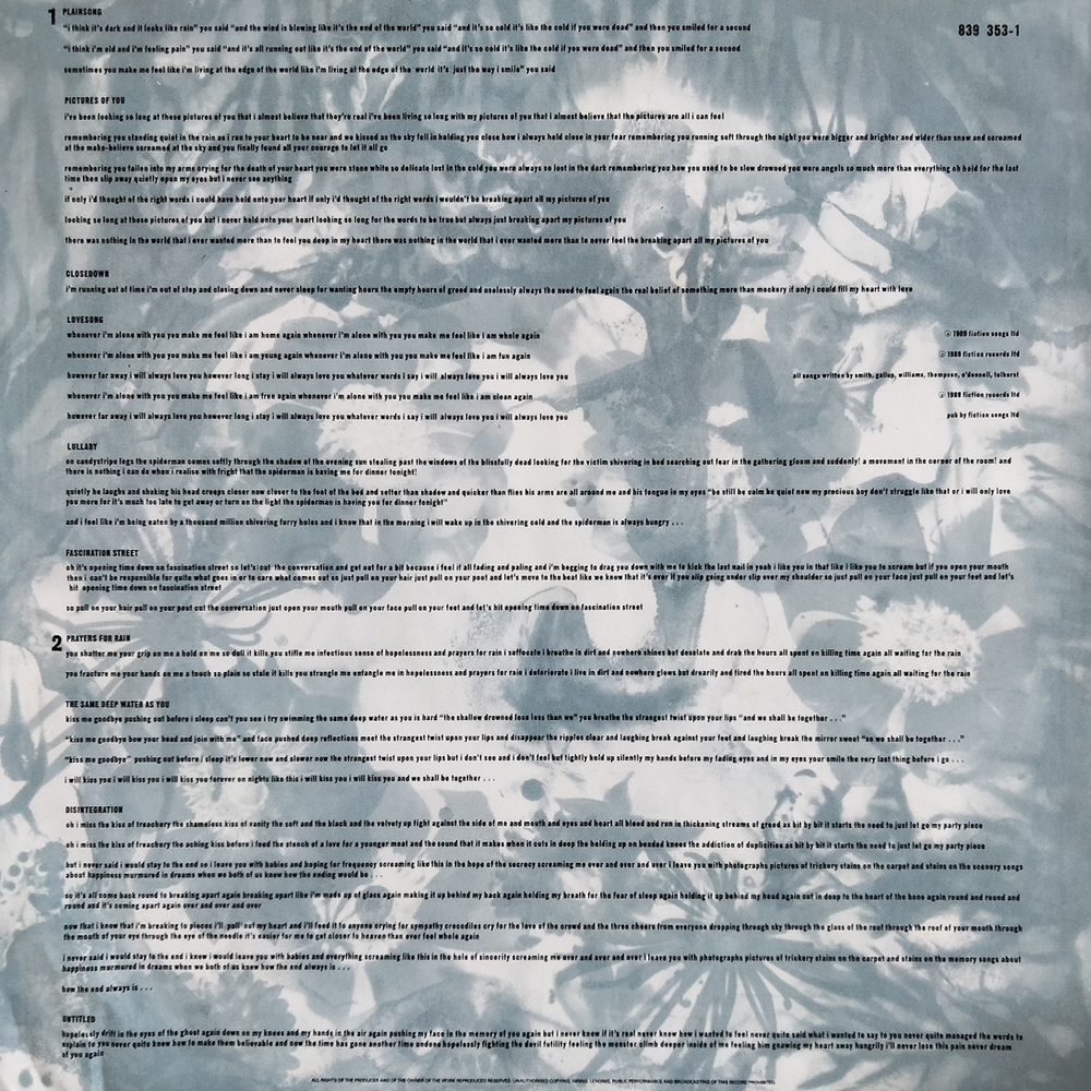 The Cure / Disintegration (LP)