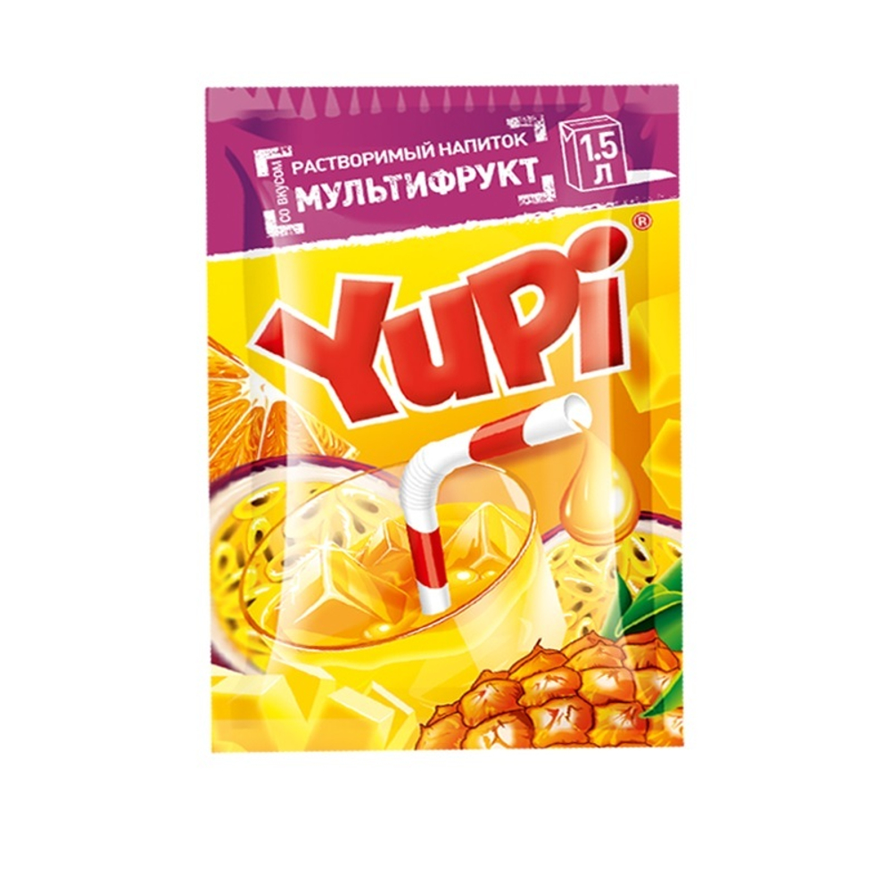 Растворимый напиток YUPI Мультифрукт 12г*24шт*6 блоков.