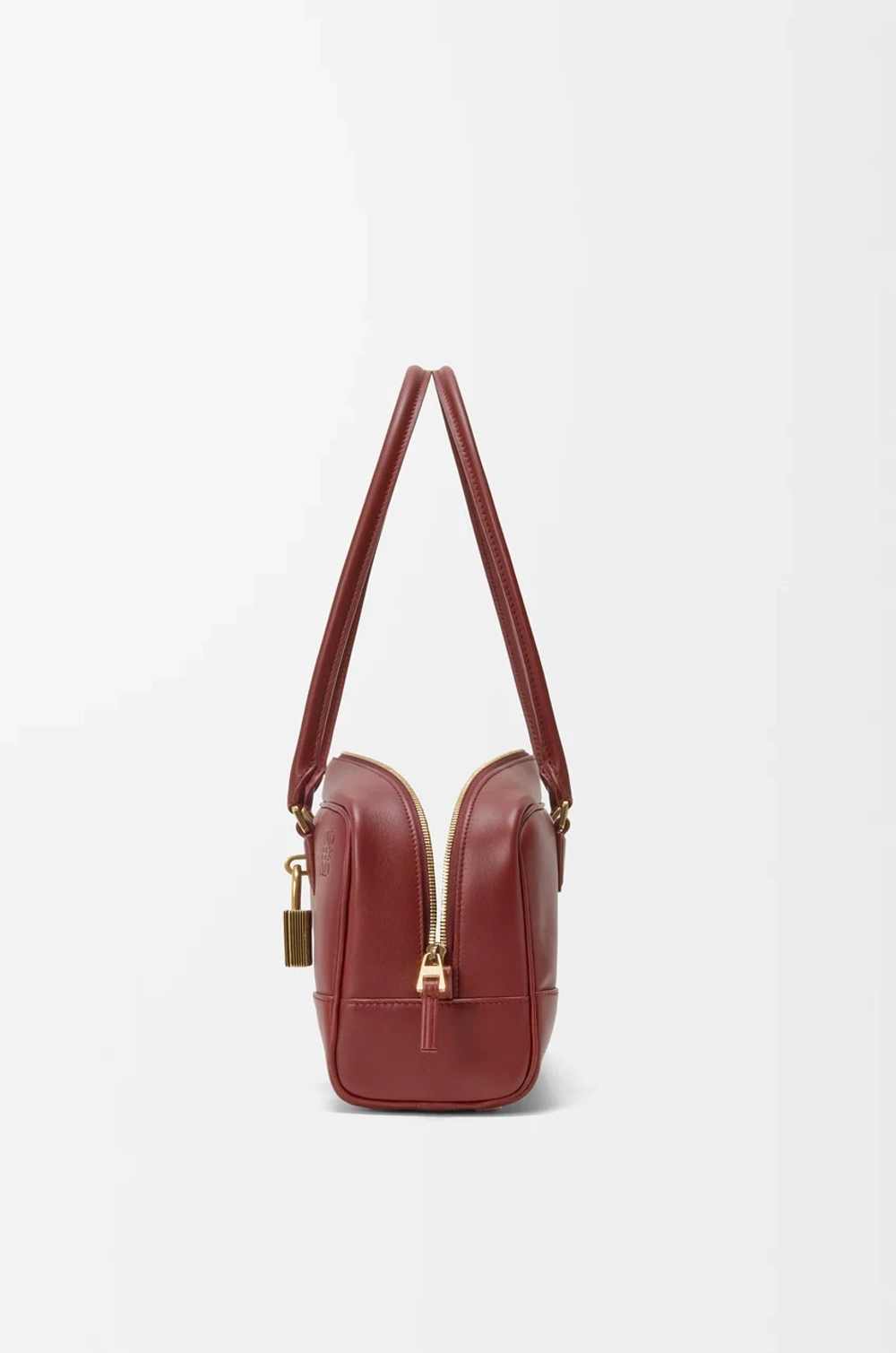 Loewe Укороченная сумка Amazona 31 из блестящей телячьей кожи, красное дерево