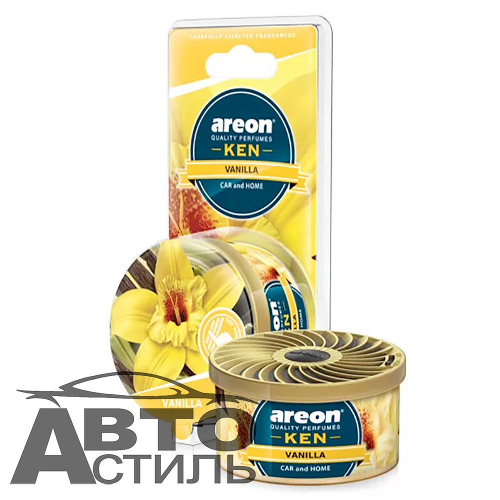 Ароматизатор в банке волокно Areon GEL KEN 35гр - Ваниль\Vanilla 704-AKB-12-ЧЗБ
