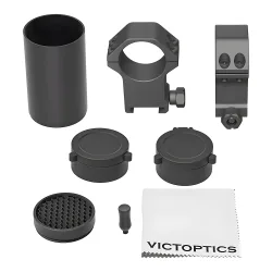 Прицел Vector Optics VictOptics SOI 4-12x40, AO, VNM-1 (MIL) - комплект поставки, бленда, кольца и аксессуары