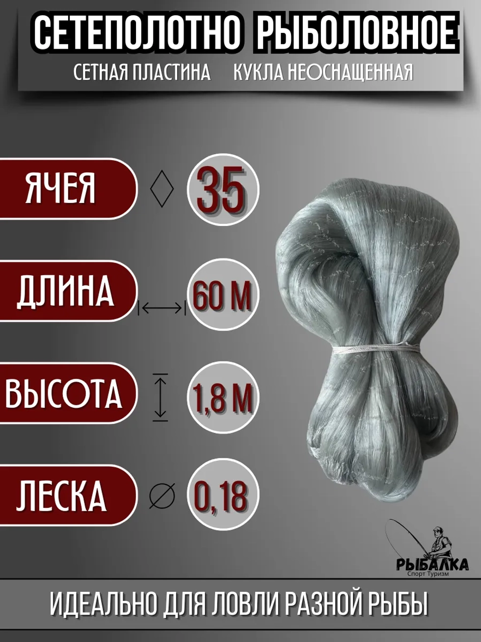 Сетеполотно рыболовное кукла