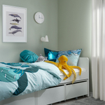 Комплект постельного белья IKEA BLAVINGAD (БЛОВИНГАД), Детский, Голубой с рисунком, 150х200, 50х80 см