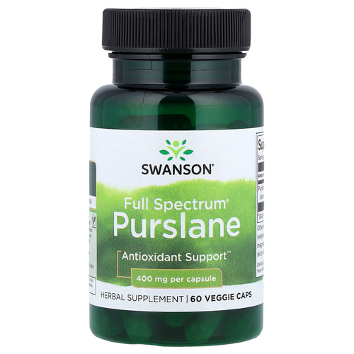 Swanson Vitamins, портулак Full Spectrum®, 400 мг, 60 растительных капсул