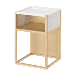IKEA GILLERSBERG  (ИКЕА ГИЛЛЕРСБЕРГ)  -  Прикроватная тумба - бамбук/белый 39x39x56 см