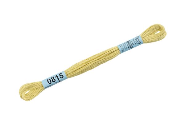 Мулине Gamma 100% хлопок, цв.0815 бл.желтый, 24 мотка по 8 метров