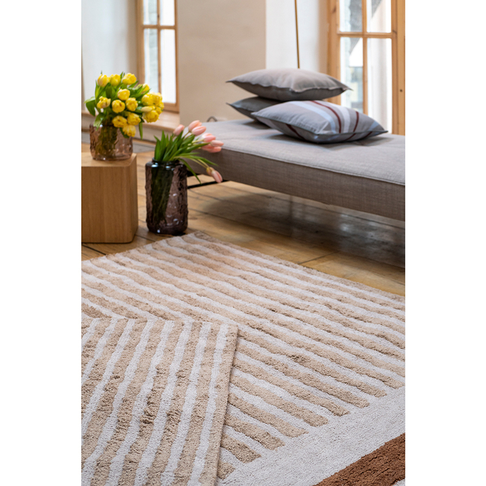 Ковер из хлопка 120х180см Tkano Terra Tulip garden бежевый