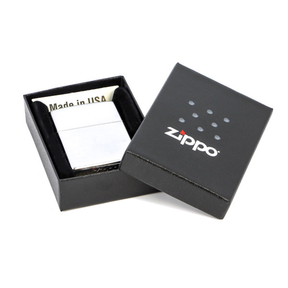 Зажигалка Zippo с покрытием Chrome Arch, латунь/сталь, серебристая, матовая, 36x12x56 мм