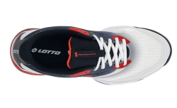 Теннисные кроссовки Lotto Mirage 400 ALR - all white/all black/red poppy
