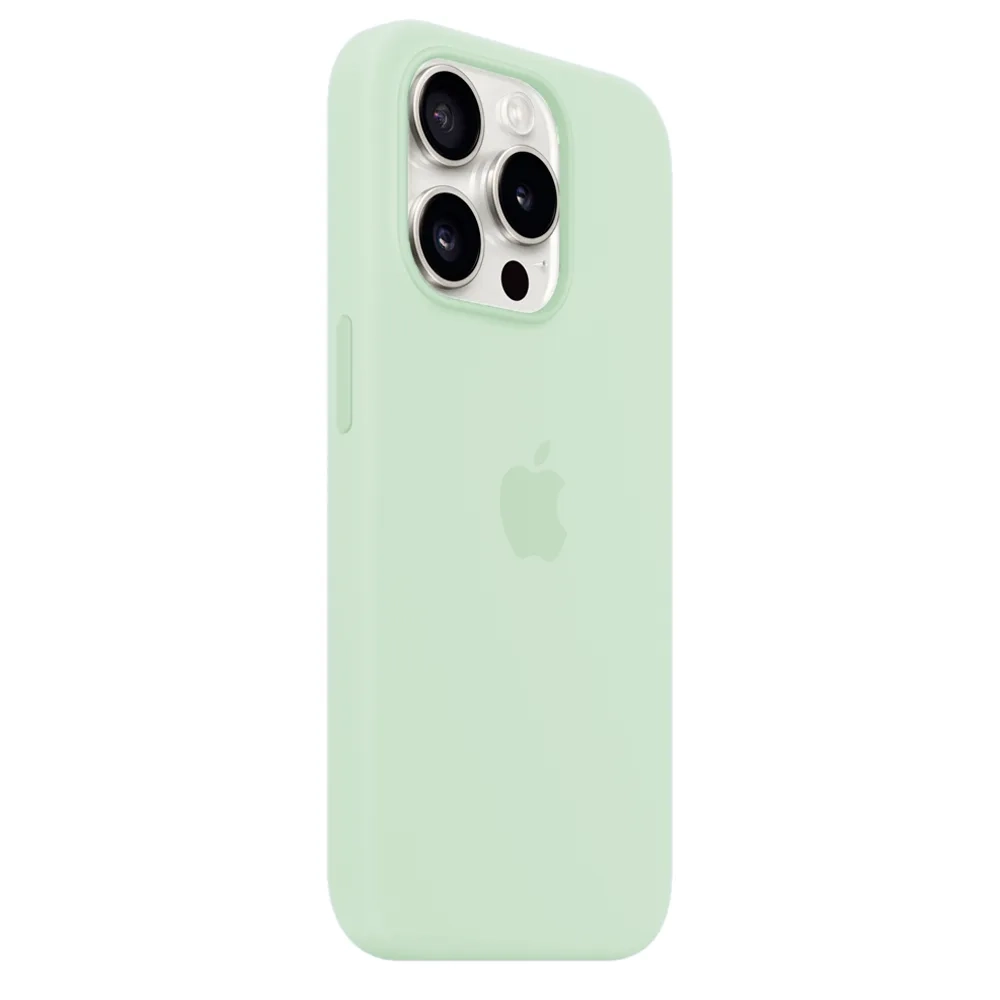 Силиконовый чехол с поддержкой MagSafe Apple Silicone Case для iPhone 15 Pro Max, Soft Mint (Пастельно-мятный)