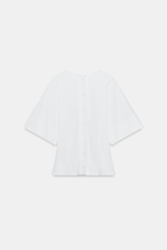 ФУТБОЛКА С ЗАСТЕЖКОЙ НА ПУГОВИЦЫ СЗАДИ — ZARA
