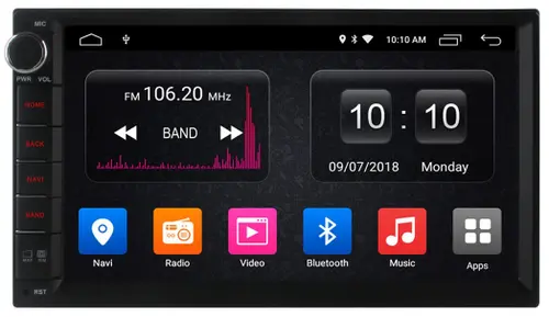 2DIN Магнитола (экран 7") - Kuberg OL-7002-P Android 10, Быстрая, 4G-SIM