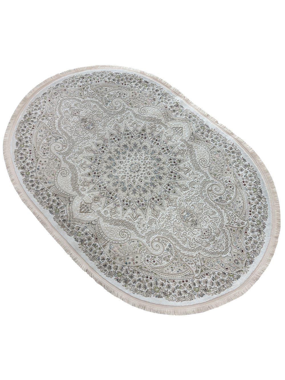 Ковер KIRMANSHAH 38650A WHITE / WHITE Овал