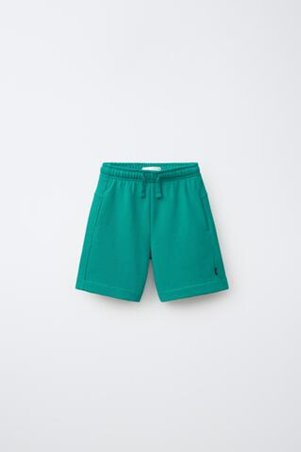 ZARA ОДНОТОННЫЕ ШОРТЫ, ЗЕЛЕНЫЙ
