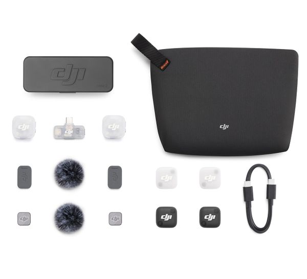 Беспроводной петличный микрофон DJI Mic Mini 2 (2 TX + 1 Mobile RX + Charging Case), Черный | Black