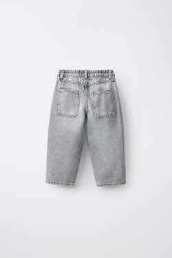 ZARA ДЖИНСЫ BAGGY, СЕРЫЙ