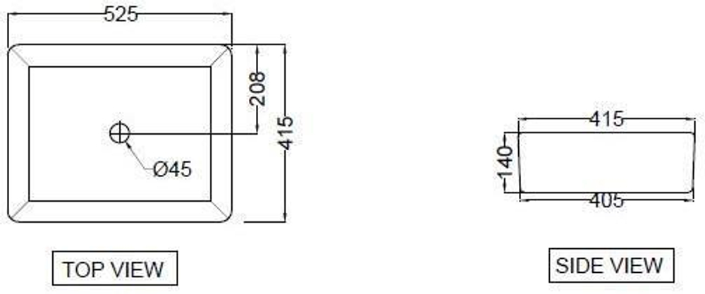 Чёрная матовая раковина JDS-BLM-25907N