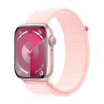 Умные часы Apple Watch Series 9 GPS, 45mm, Aluminium Case with Sport Loop, Pink (Розовый)