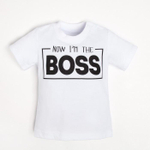 Футболка "Little Boss", рост 62-68 см, белый 9096410 (Крошка Я), 1 шт.