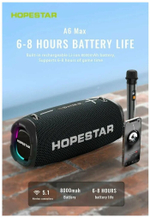 Портативная беспроводная Bluetooth колонка HOPESTAR A6 Max с микрофоном 80Вт/портативная акустика/блютуз колонка (Красная)
