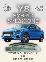 Щетки стеклоочистителя HUOYE Y8 600/400 мм на Hyundai Solaris | Hook/J-Hook